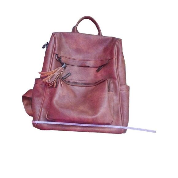 Large leather rucksack backpack Bohemian - Picture 1 of 8